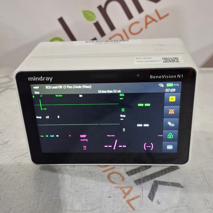 Mindray Benevision N1 Nellcor Transport Monitor