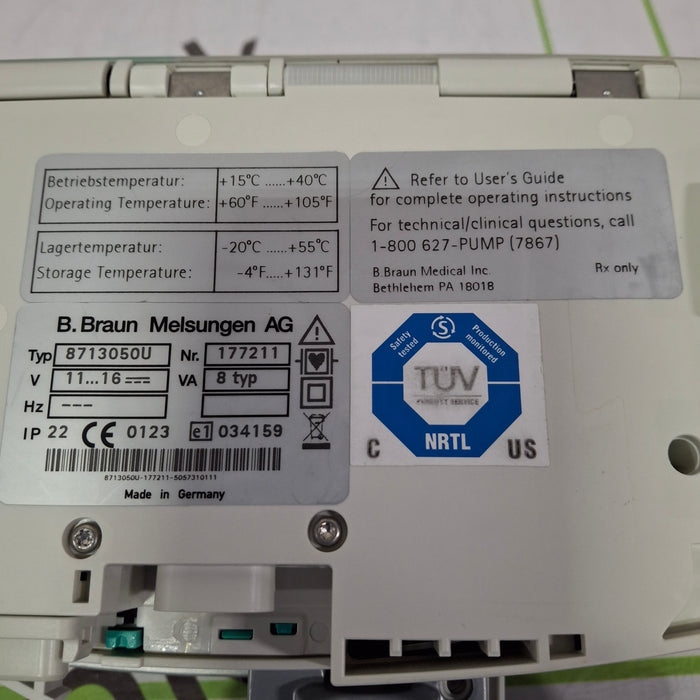 B. Braun Infusomat Space w/Pole Clamp Infusion Pump