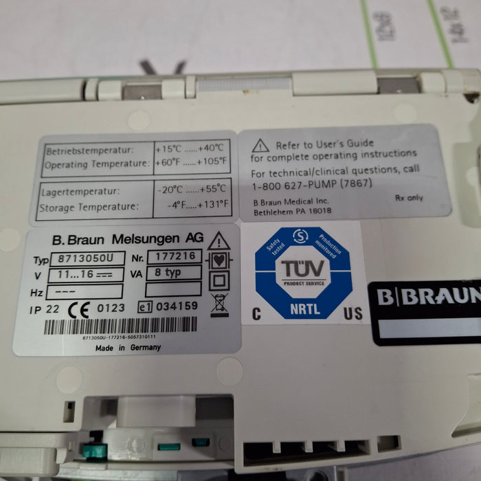 B. Braun Infusomat Space w/Pole Clamp Infusion Pump