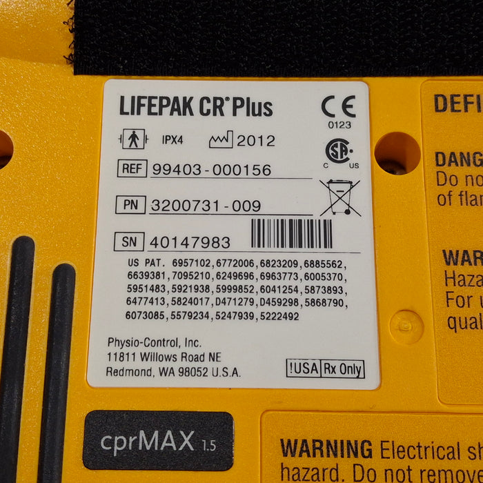 Medtronic LifePak CR Plus Defibrillator