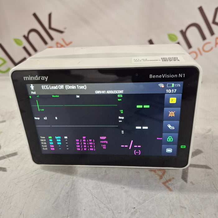 Mindray Benevision N1 Nellcor Transport Monitor