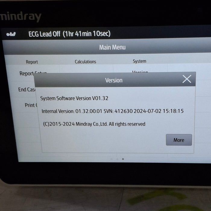 Mindray Benevision N1 Nellcor Transport Monitor