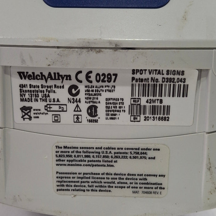 Welch Allyn Spot 420 - NIBP, Temp, Masimo SpO2 Vital Signs Monitor