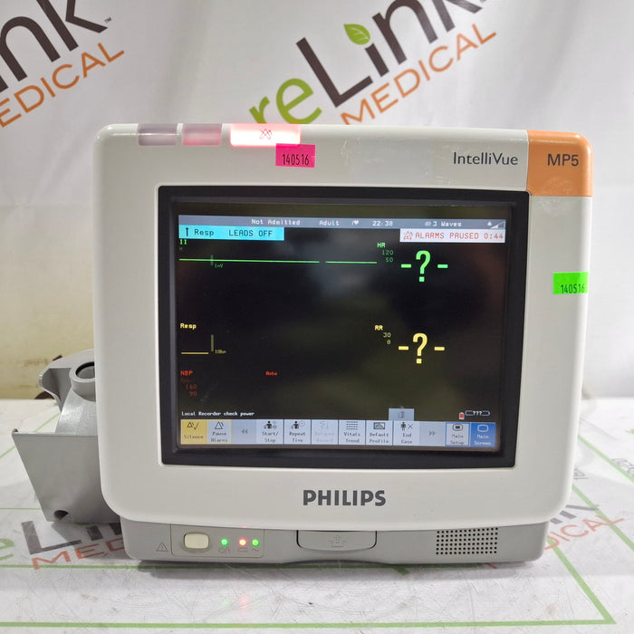 Philips Intellivue MP5 - ECG, Fast SpO2, NIBP Patient Monitor