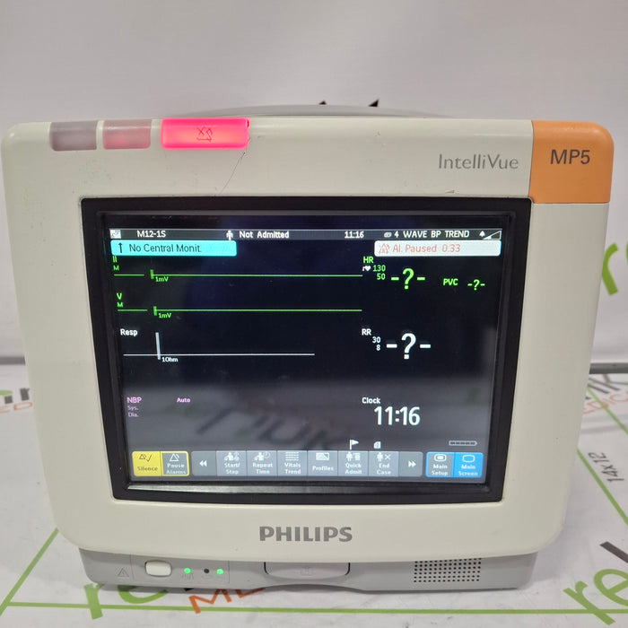 Philips Intellivue MP5 - ECG, Fast SpO2, NIBP Patient Monitor
