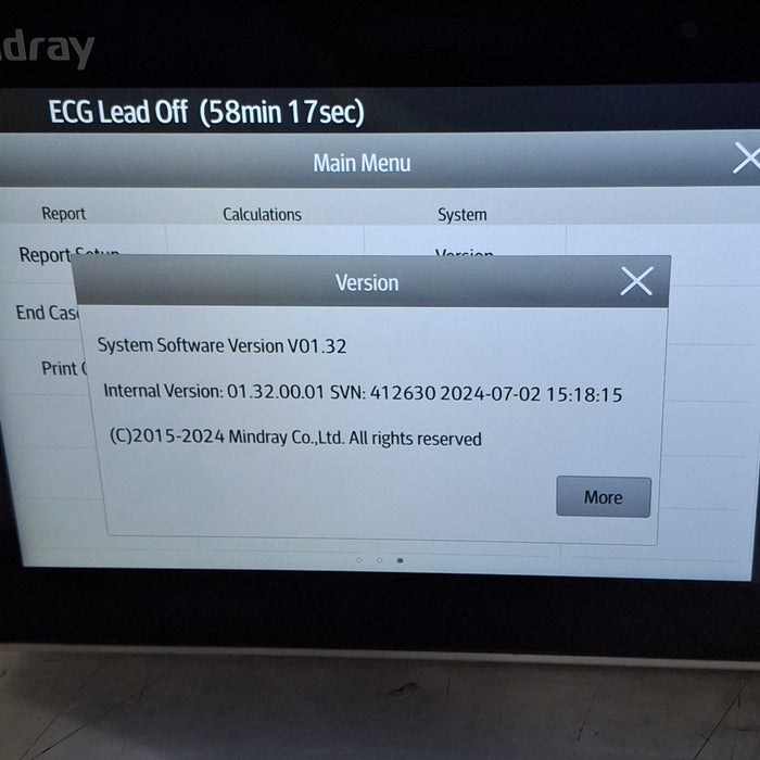 Mindray Benevision N1 Nellcor Transport Monitor