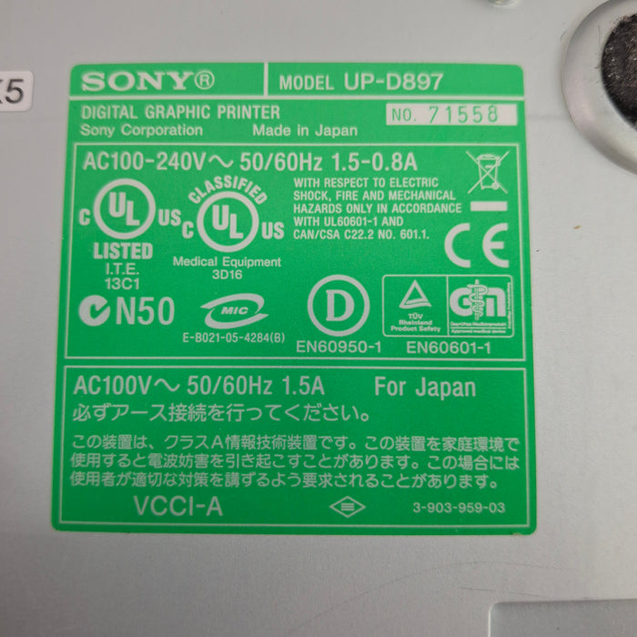 Sony UP-D897 Digital Graphic Printer