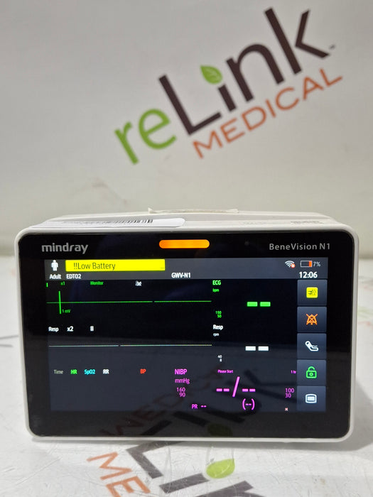 Mindray Benevision N1 Nellcor Transport Monitor