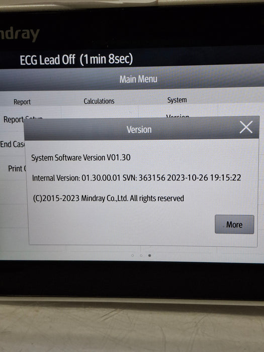 Mindray Benevision N1 Nellcor Transport Monitor
