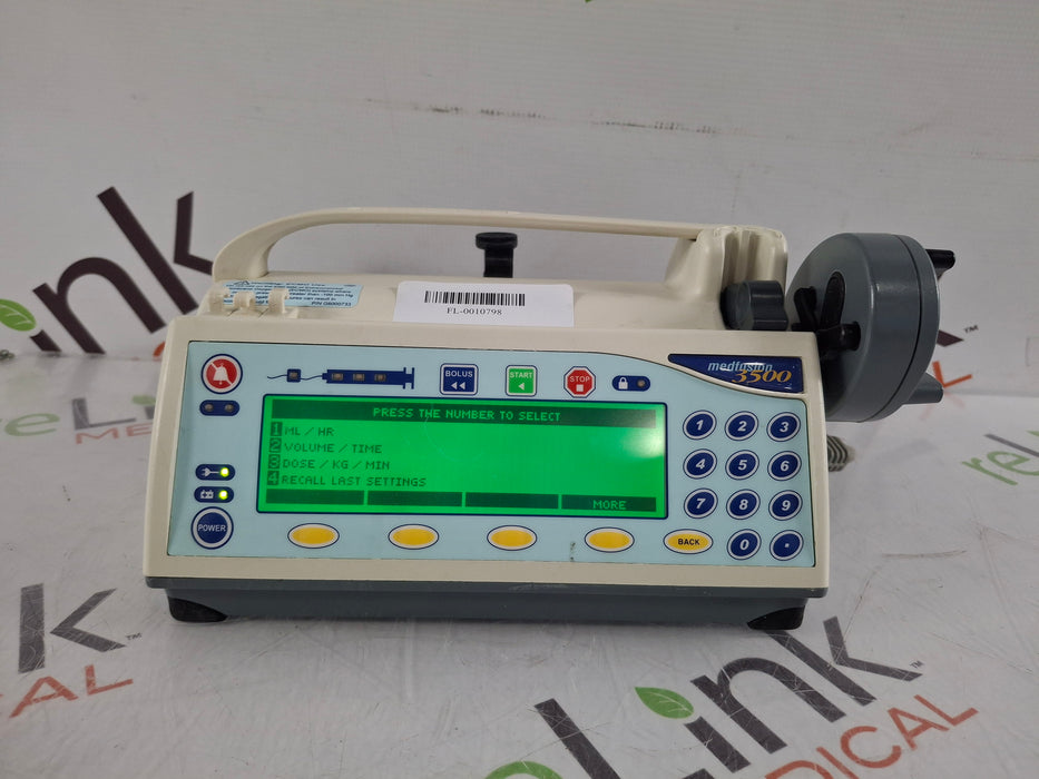Smiths Medical Medfusion 3500 Syringe Infusion Pump
