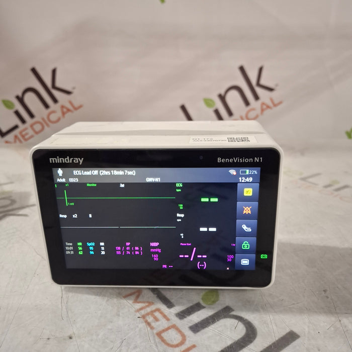 Mindray Benevision N1 Nellcor Transport Monitor