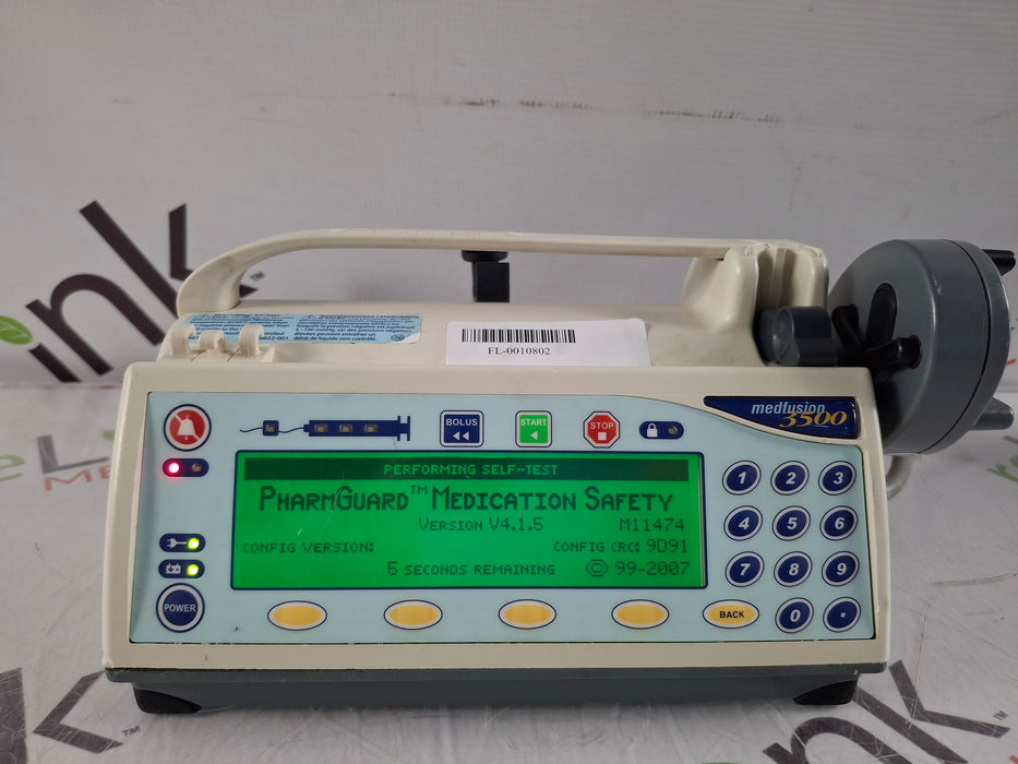 Smiths Medical Medfusion 3500 Syringe Infusion Pump