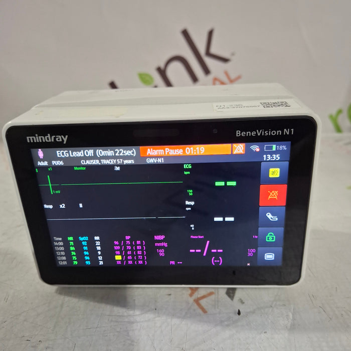 Mindray Benevision N1 Nellcor Transport Monitor
