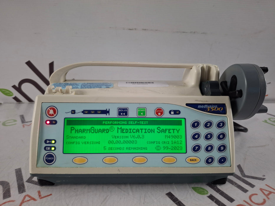Smiths Medical Medfusion 3500 Version 6 Syringe Infusion Pump