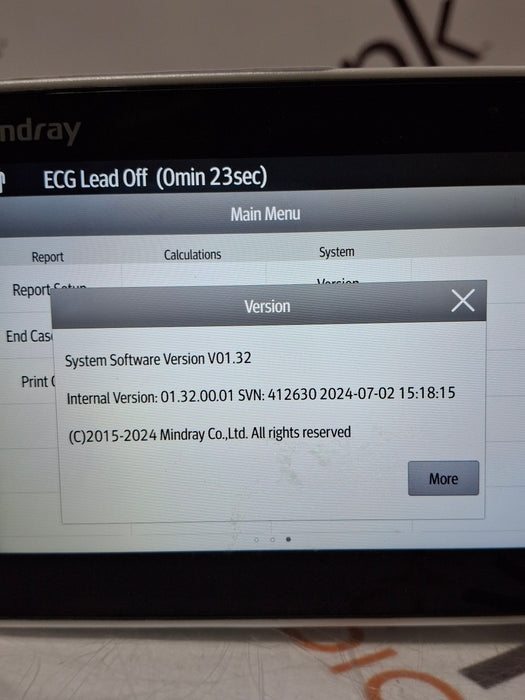 Mindray Benevision N1 Nellcor Transport Monitor