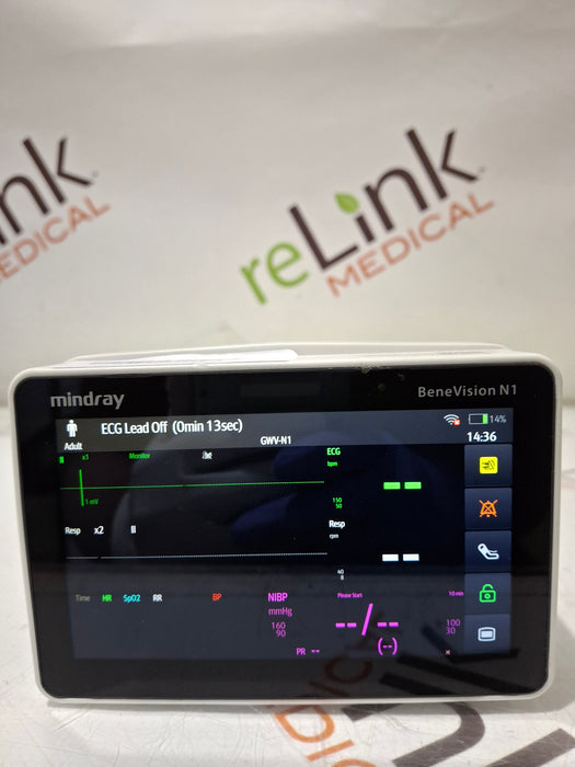 Mindray Benevision N1 Nellcor Transport Monitor
