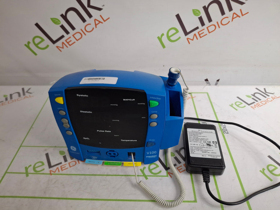 GE Healthcare Dinamap V100 - NIBP, SpO2, Temp Vital Signs Monitor