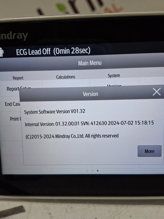 Mindray Benevision N1 Nellcor Transport Monitor