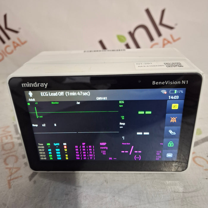 Mindray Benevision N1 Nellcor Transport Monitor