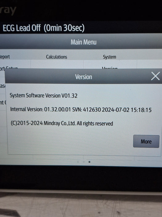 Mindray Benevision N1 Nellcor Transport Monitor