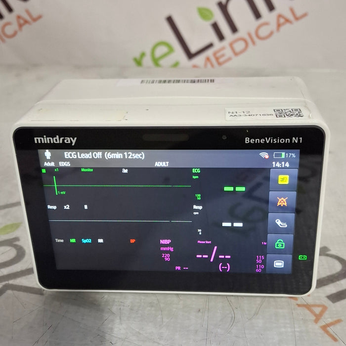 Mindray Benevision N1 Nellcor Transport Monitor