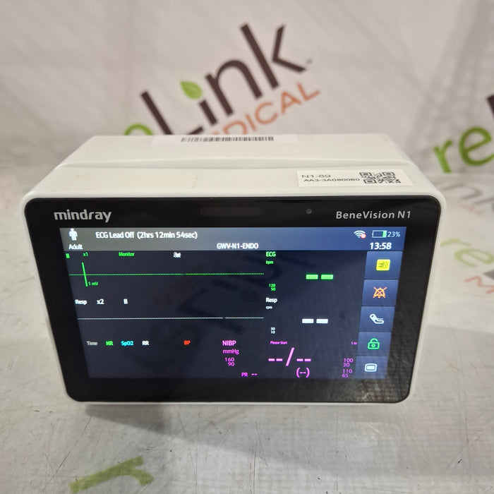 Mindray Benevision N1 Nellcor Transport Monitor