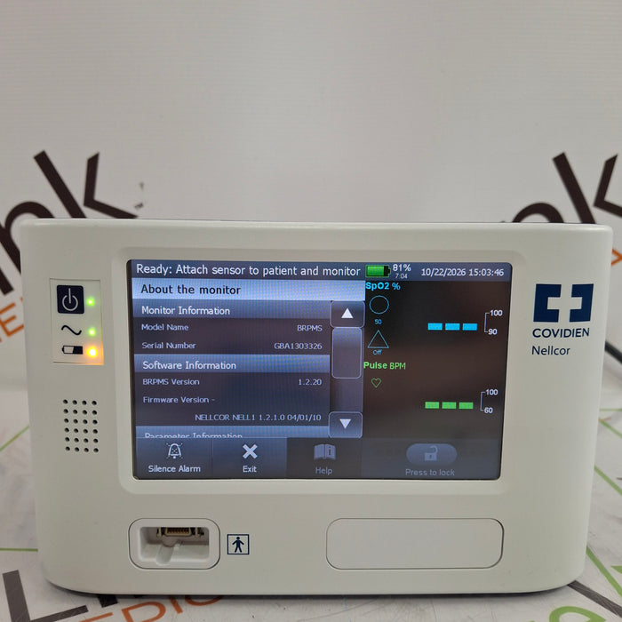 Covidien GR101704 Bedside Respiratory Patient Monitoring System