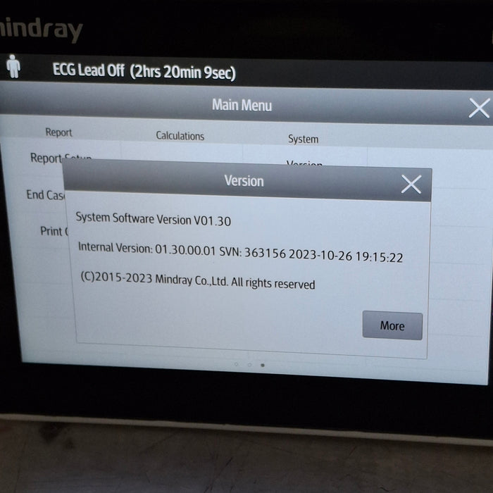 Mindray Benevision N1 Nellcor Transport Monitor