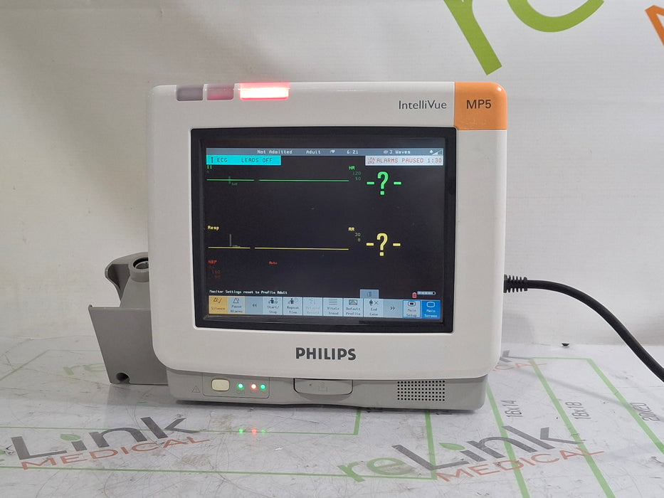 Philips Intellivue MP5 - ECG, Fast SpO2, NIBP Patient Monitor