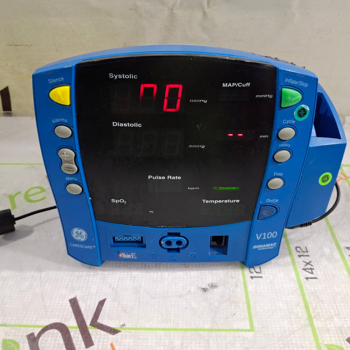 GE Healthcare Dinamap V100 - NIBP, SpO2, Temp Vital Signs Monitor