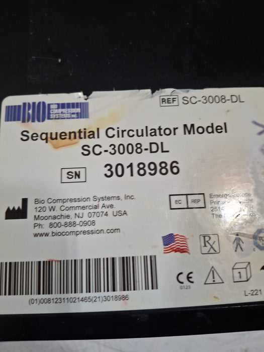 Bio Compression Systems, Inc. SC-3008-DL Sequential Circulator