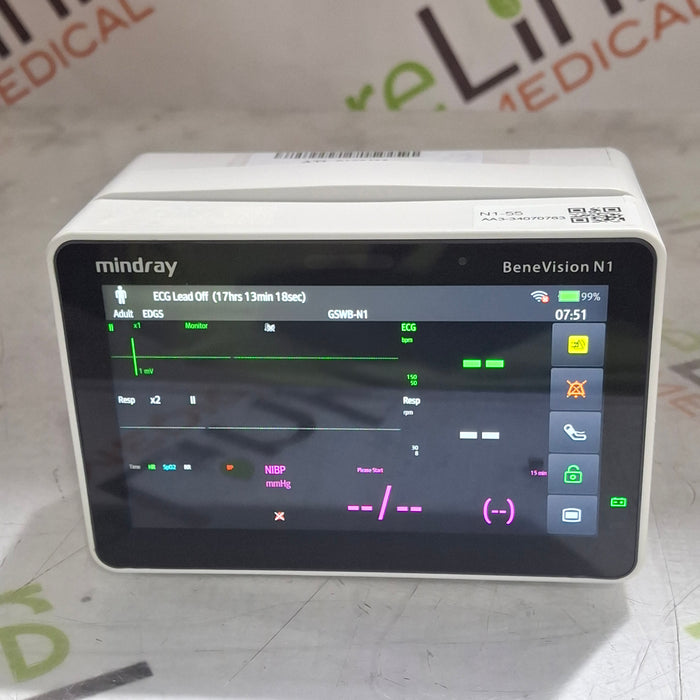 Mindray Benevision N1 Nellcor Transport Monitor