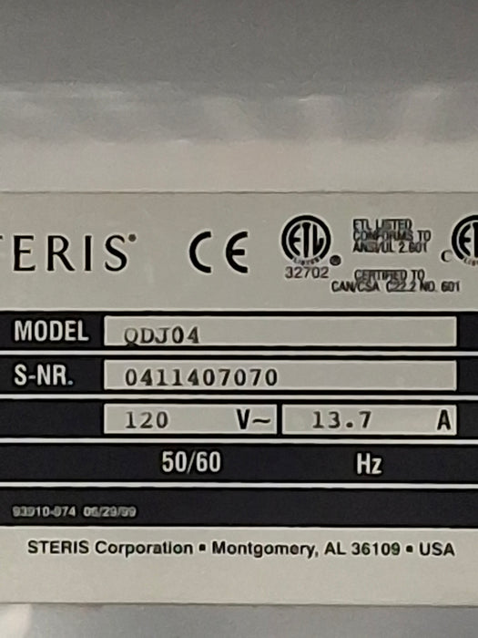 Steris QDJ04 Dual Compartment Warming Cabinet