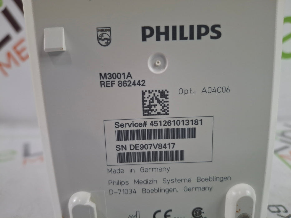 Philips M3001A-A01C06 Fast SpO2, NIBP, ECG, Temp, IBP MMS Module