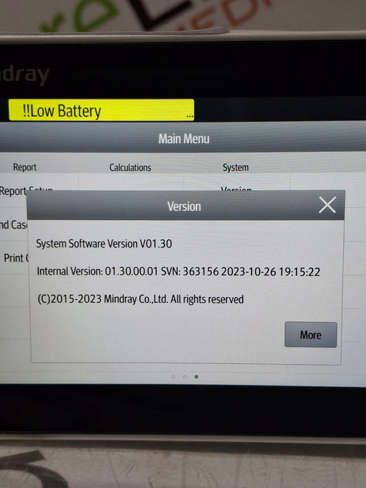 Mindray Benevision N1 Nellcor Transport Monitor
