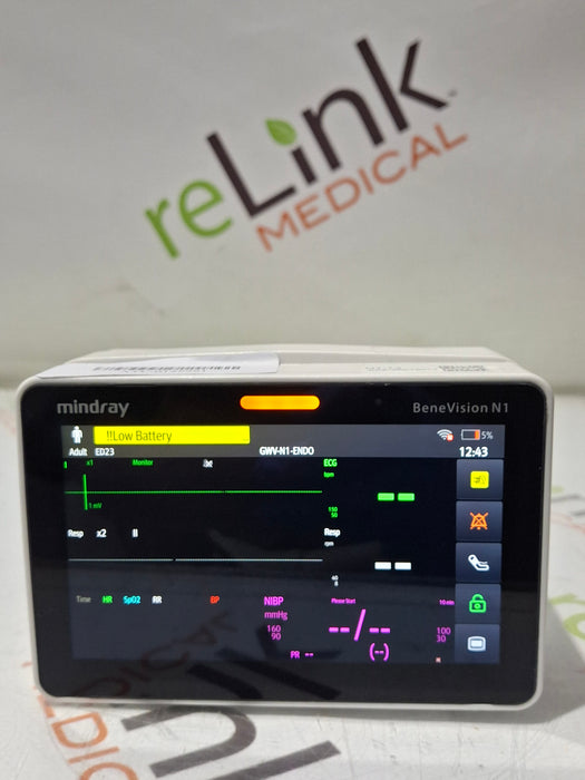 Mindray Benevision N1 Nellcor Transport Monitor