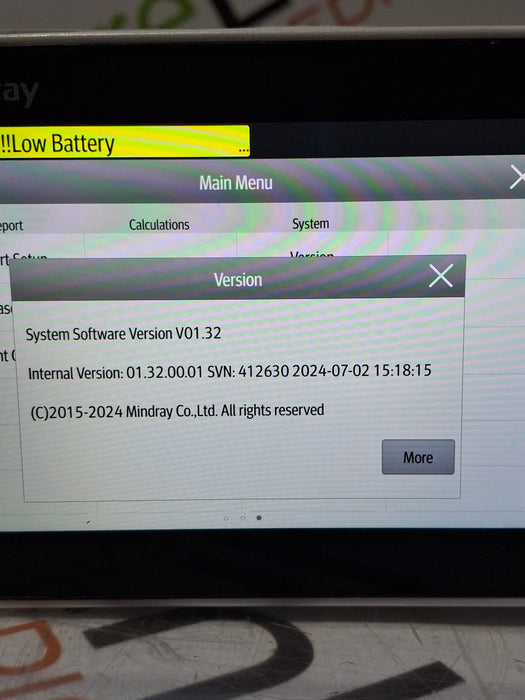 Mindray Benevision N1 Nellcor Transport Monitor