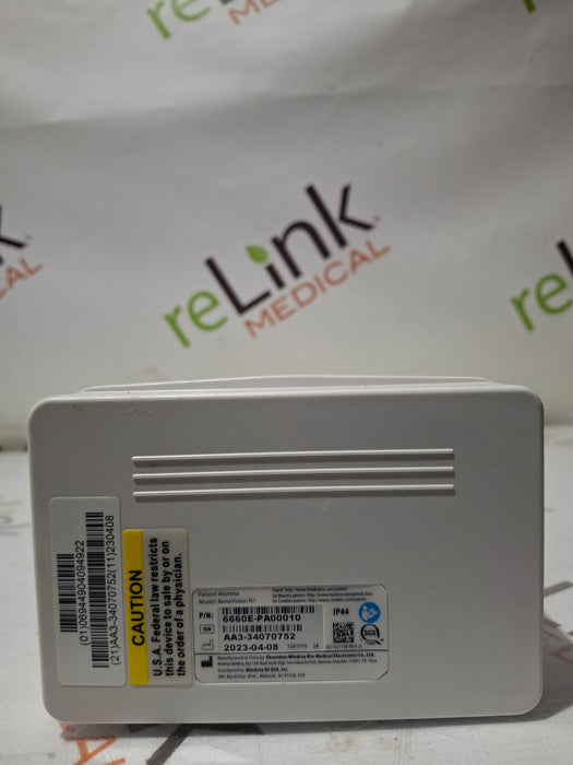 Mindray Benevision N1 Nellcor Transport Monitor