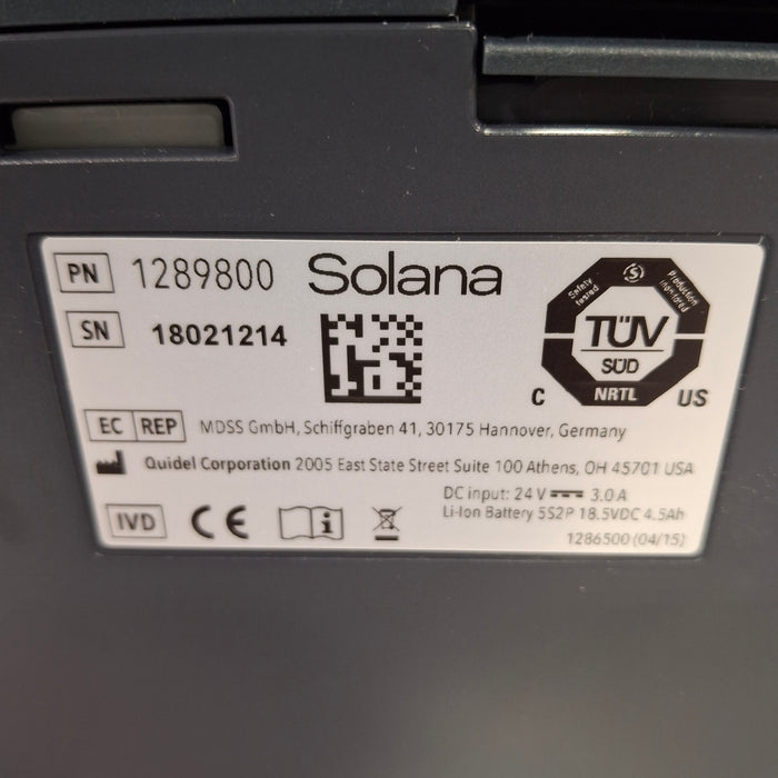 Quidel Solana Molecular Testing Platform