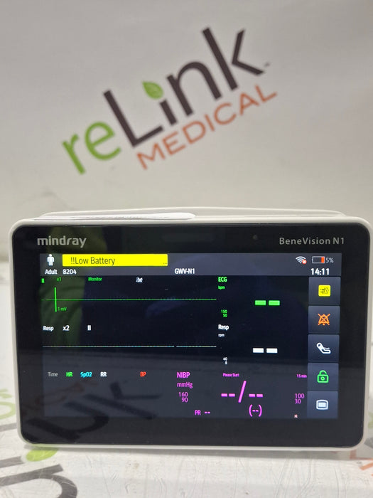 Mindray Benevision N1 Nellcor Transport Monitor
