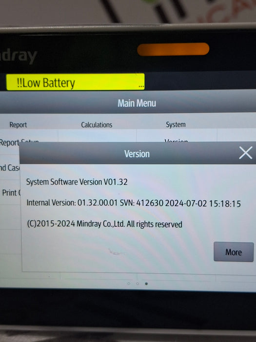 Mindray Benevision N1 Nellcor Transport Monitor