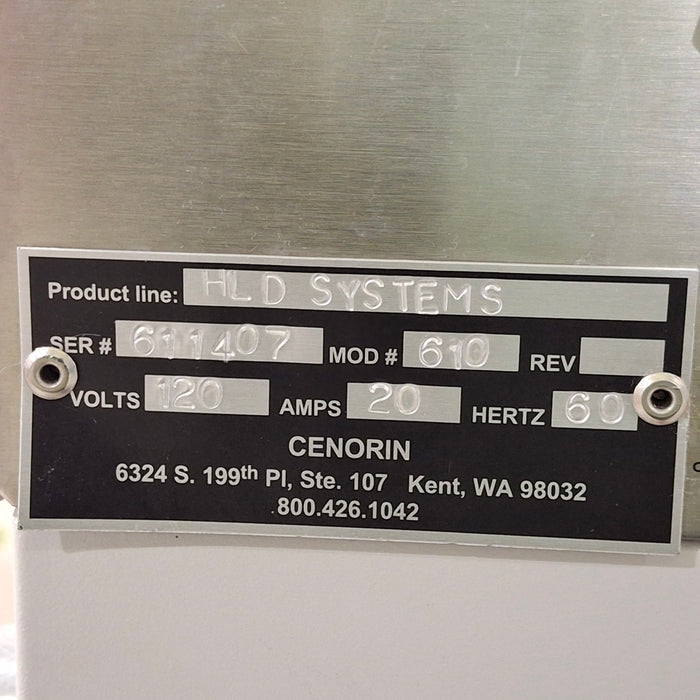 Cenorin, LLC HLD Model 610 Washer
