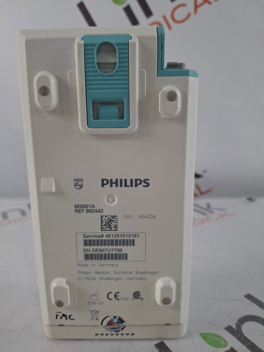 Philips M3001A-A04C06 OxiMax SpO2, NIBP, ECG, Temp, IBP MMS Module