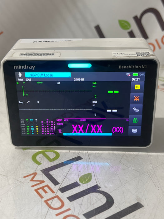 Mindray Benevision N1 Nellcor Transport Monitor