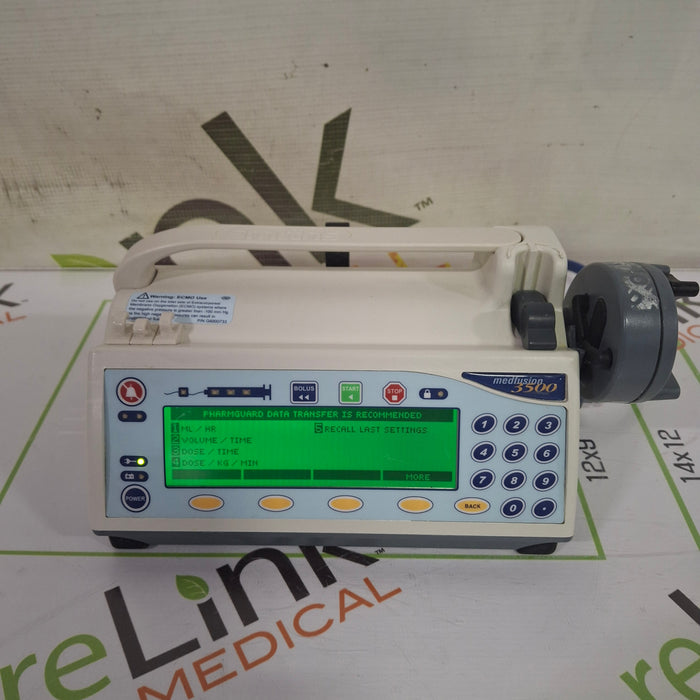 Smiths Medical Medfusion 3500 Version 5 Syringe Infusion Pump