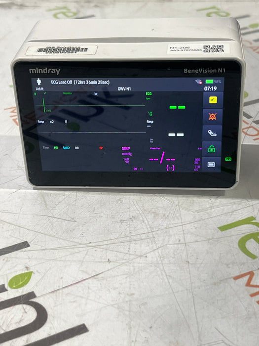 Mindray Benevision N1 Nellcor Transport Monitor