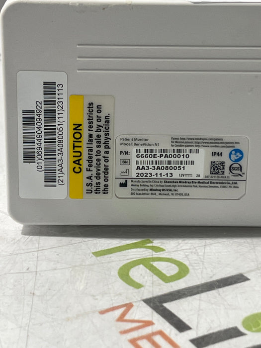 Mindray Benevision N1 Nellcor Transport Monitor