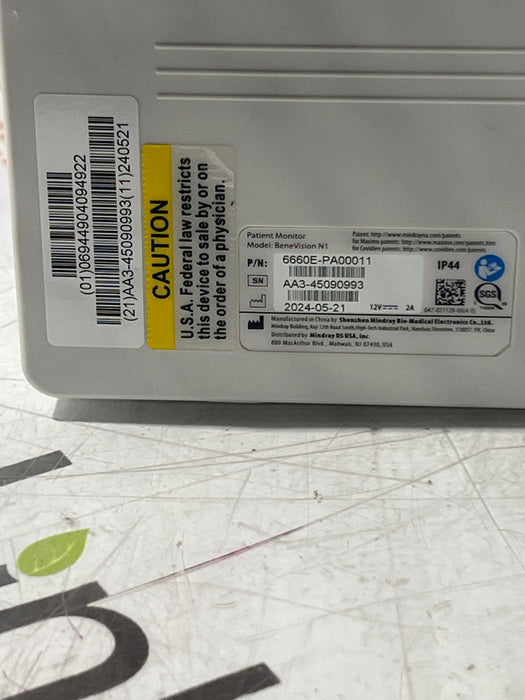 Mindray Benevision N1 Nellcor Transport Monitor