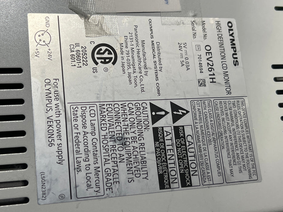 Olympus OEV261H 26" LCD Endoscopy Monitor