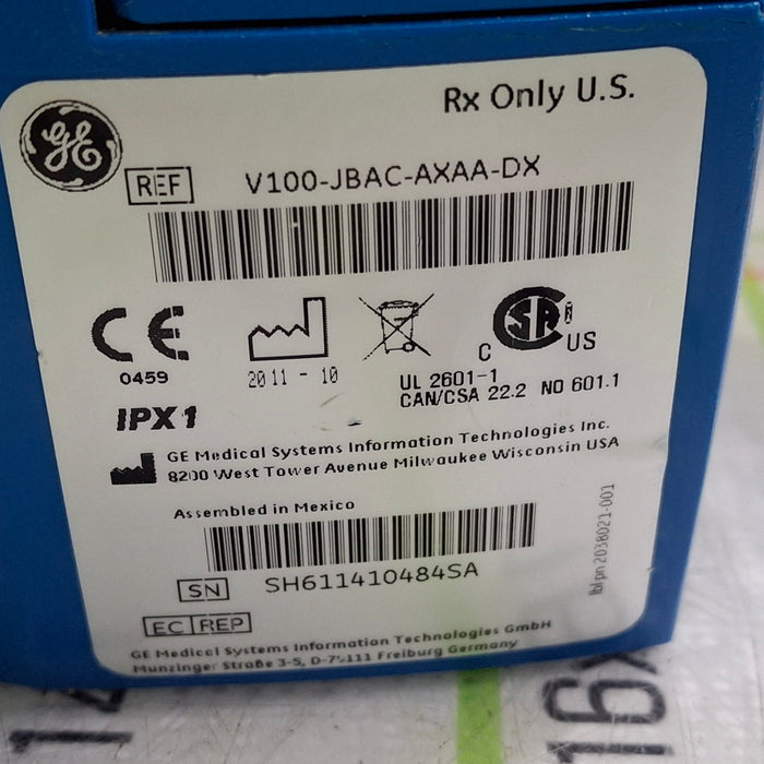 GE Healthcare Dinamap V100 - NIBP, SpO2, Temp Vital Signs Monitor